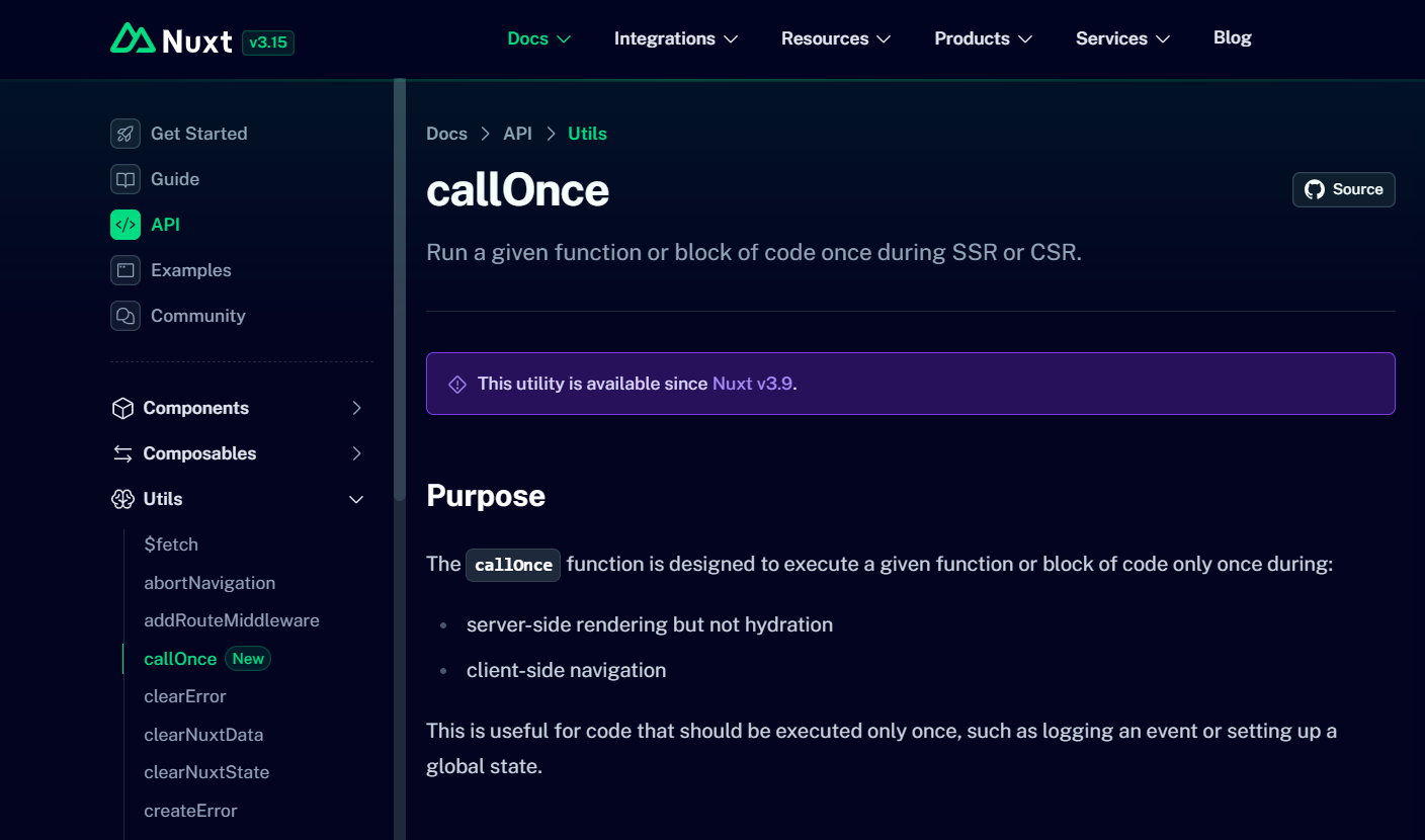Nuxt 3.15 Update: CallOnce Navigation Mode page